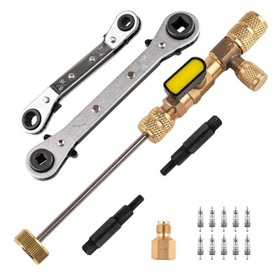 #ad jiouxip Valve Core Remover Installer Tool HVAC Service Wrench Set Hex Bit Tire $35.99