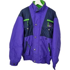 Campri Zone System Vintage Nylon Jacket Purple Green Large