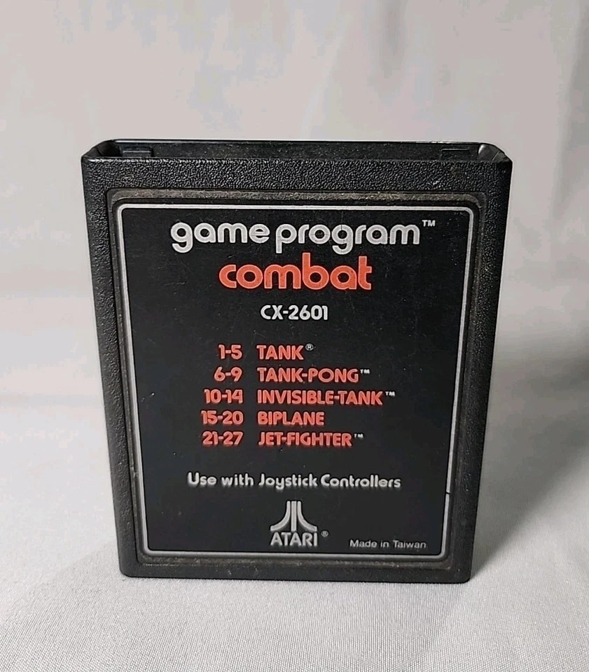 Lot Of 4 Untested Atari 2600 Used Games! Combat + Asteroids + Space Invaders! - Image 2 of 4