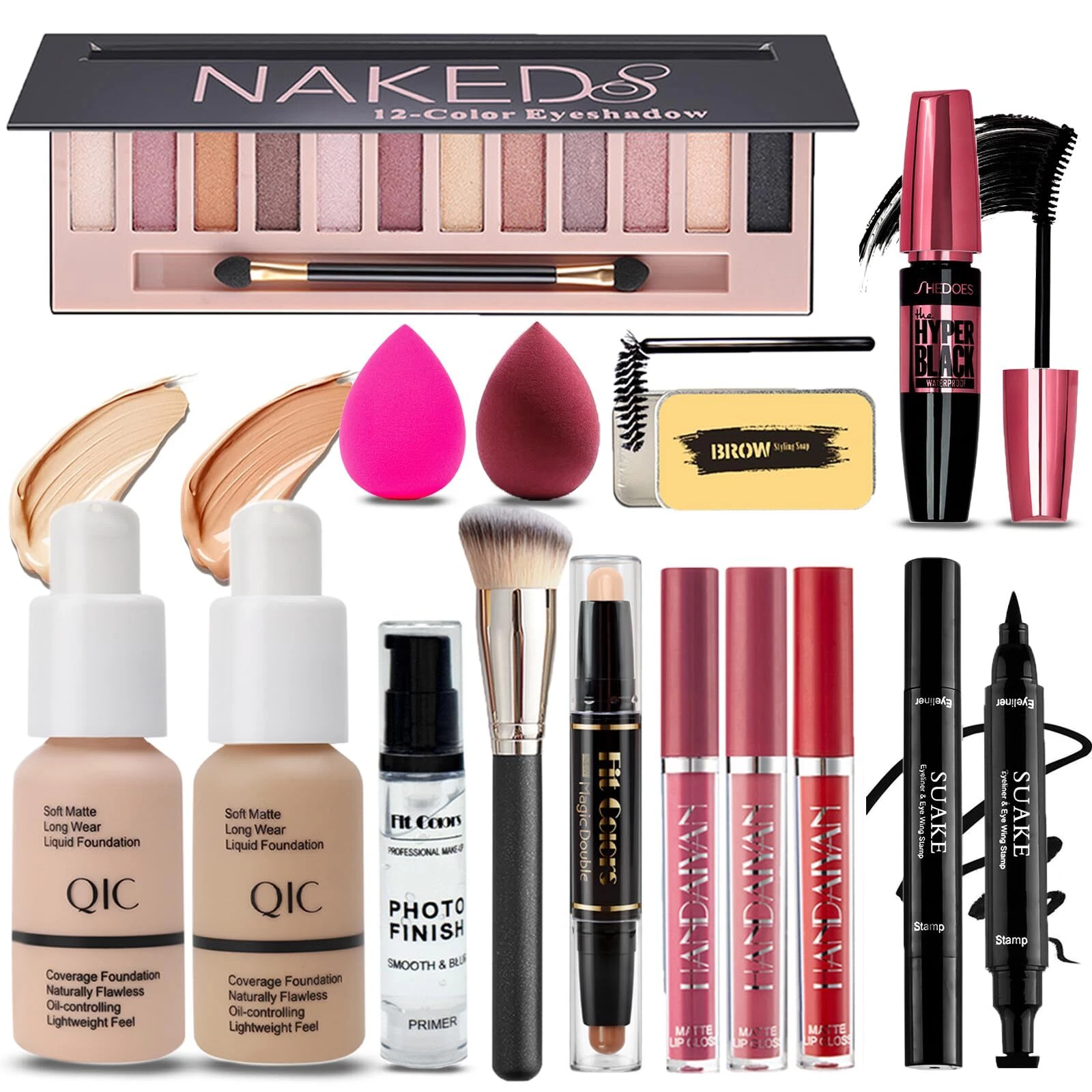 All in One Makeup Kit for Women Full Kit Includes 12 Colors Shimmer Eyeshadow
Opens in a new window