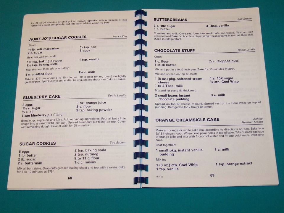 Hamilton Park United Church of Christ Lancaster PA Cookbook 2002