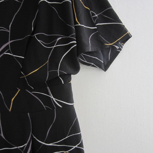 City Chic Jumpsuit Womens Plus Medium 18 Black White Yellow Geometric Wide Leg - Picture 4 of 20