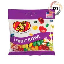 Full Box 12x Bags Jelly Belly Gourmet Bean Fruit Bowl Peg Bags Candy - 3.5oz