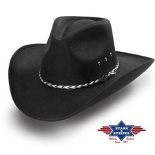 Cappello western hat Stars & Stripes Kansas black - UNISEX