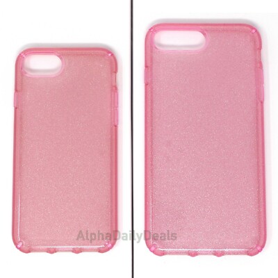 Speck iPHONE SE 8 7 6s 6 PLUS Protective Case Presido Clear Glitter Bella Pink