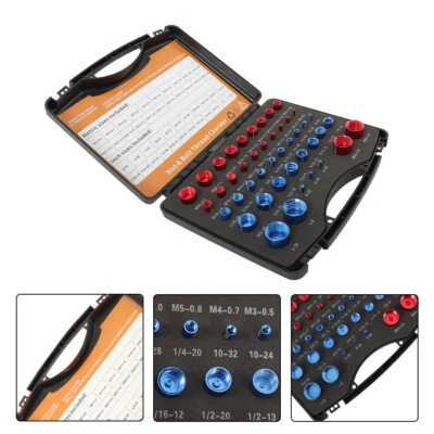 FINDMALL 44PCS Nut and Bolt Thread Checker Identifier Thread Gauges (23Inch & 21Metric)