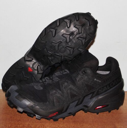Salomon Speedcross 6 GTX Trail Running Shoes Men's 10 Black Phantom Gore-Tex