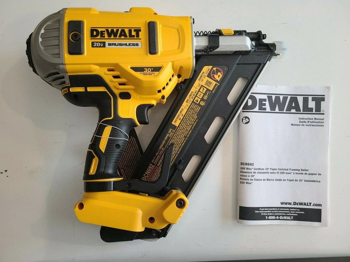 DEWALT DCN692B 20V 20 VOLT MAX Cordless 30 Paper Collated Framing Nailer NEW