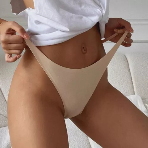 Mujeres Sexy Tanga Banda Fina Seda Hielo Sin Costuras Bragas Lencería Tanga Ropa Interior - Imagen 7 de 24