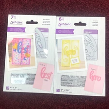 Lot 2 Crafters Companion Gemini Stamp & Die Set Best Friend Hero Papercraft