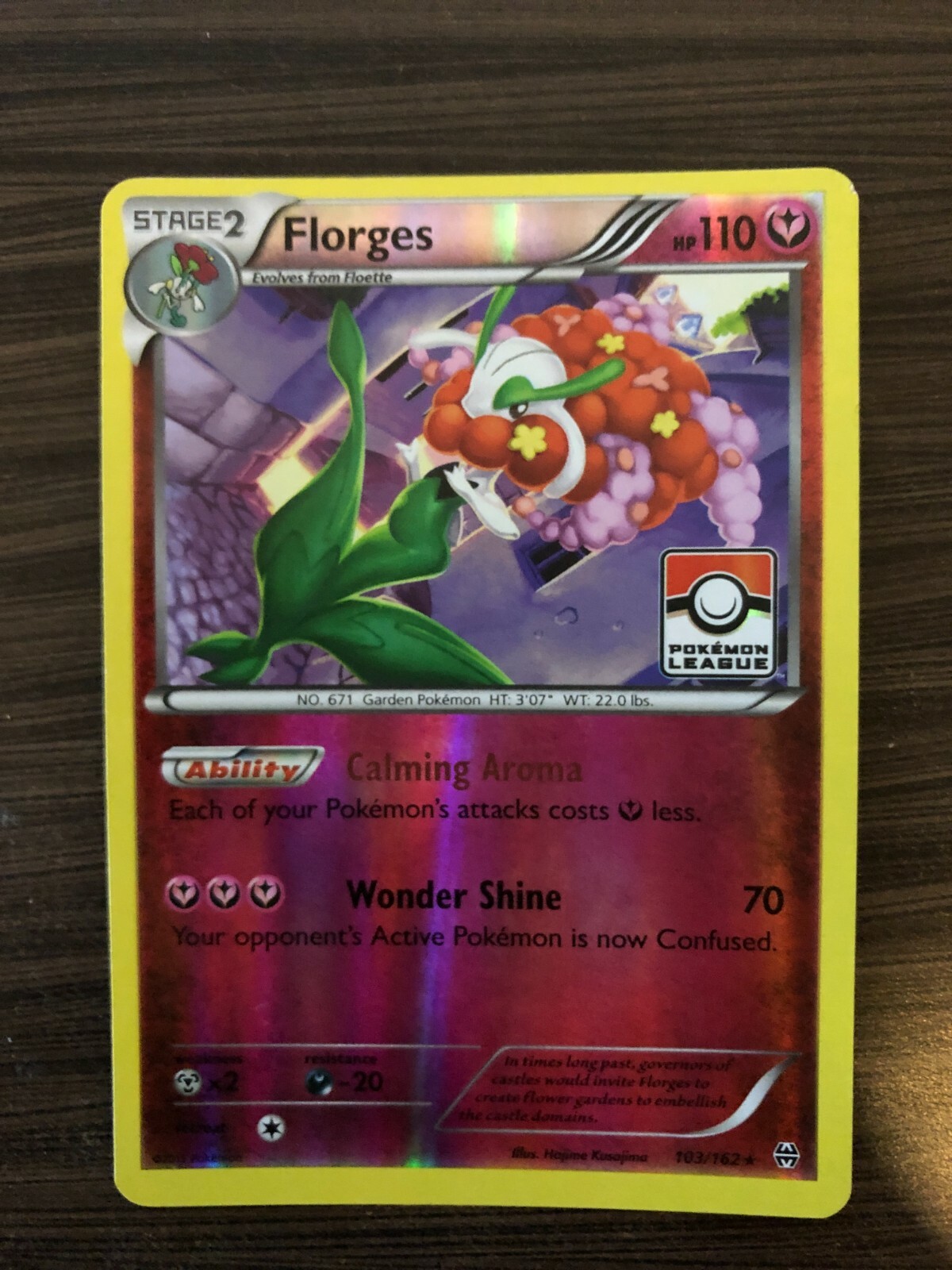 SEE PICTURES Florges 103/162 League Promo Stamped Reverse Holo NM CONDITION