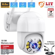 8MP 4K WIFI Camera Outdoor PTZ IP Camera Speed Dome CCTV Security Cameras 32GB 6