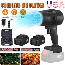 Portable Cordless Leaf Blower Compact Handheld Vacuum Snow Cleaner w/ 2*Battery