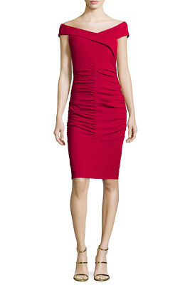 NEW NICOLE MILLER Jersey Palazzo Off Shoulder DRESS Size $420