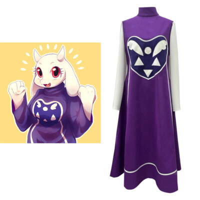 Cosplay Undertale Schaf Mutter Toriel Langes Kleid Kostüm Halloween Party Anzüge