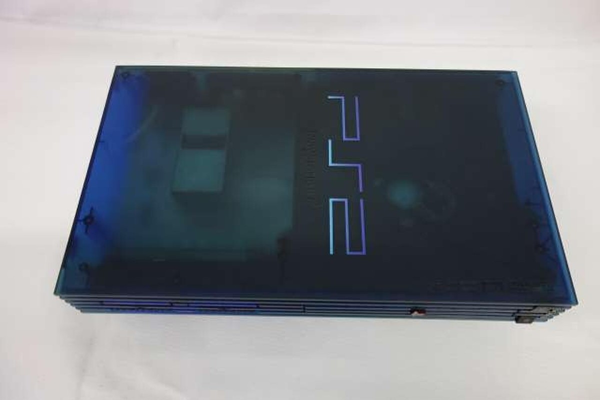 Sony PlayStation 2 Console Ocean Blue SCPH-37000L Transparent