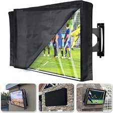 Outdoor TV Cover 60-65 Inch with Clear Scratch Resistant Front Flap + Bottom Cov