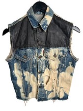 VTG Levis Big E Men  s Denim Vest Distressed 524 Buttons