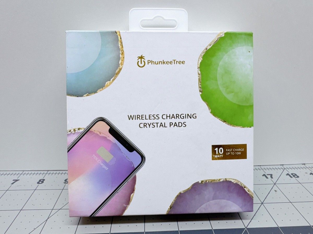 Agate Crystal Phunkee Tree Wireless Charging Crystal Pad