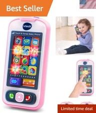 VTech Touch Swipe Baby Phone in Pink - Interactive Learning Toy for Toddlers