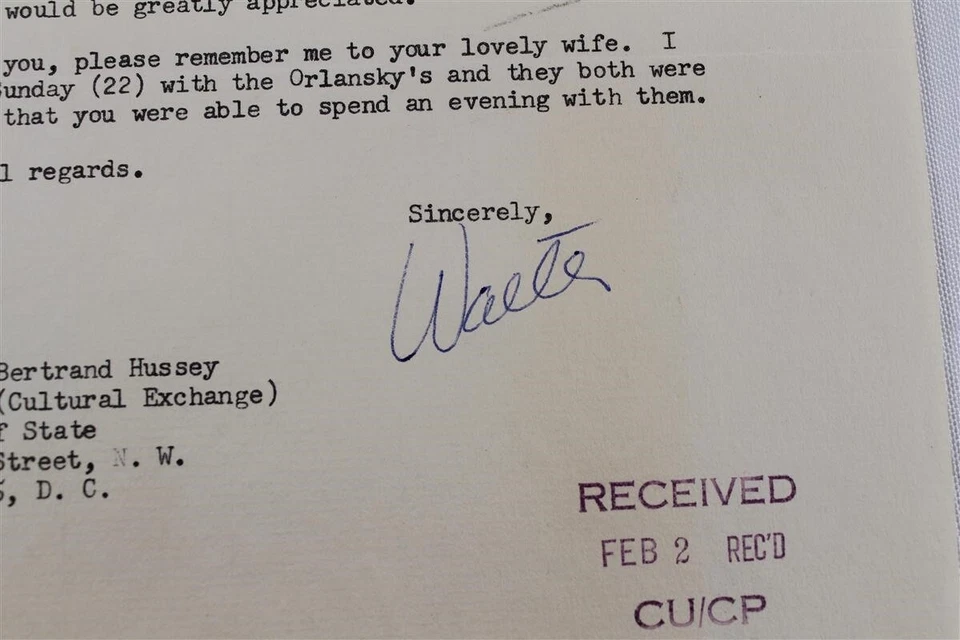 J. Walter Kennedy Signed Letter w/ J. Walter Kennedy Letterhead January 31, 1961 - Image 2 of 3