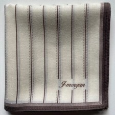 HANDKERCHIEF VINTAGE ART STRIPED LINE MEN'S POCKET SQUARE COTTON 18" A-0434
