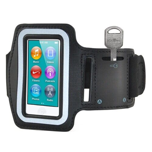 For iPOD NANO 7  7TH SPORTS WORKOUT ARMBAND GYM  WRIST BAND STRAP COVER CASE - Afbeelding 1 van 3