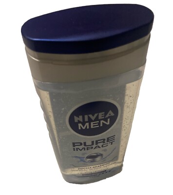 Nivea Men Pure Impact Body Wash Shampoo 8.4 oz Microbeads Germany New