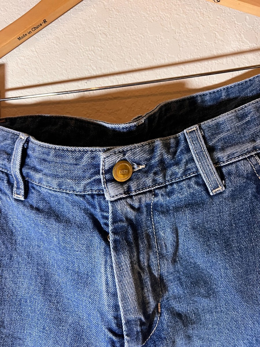 kith denim 30インチ NWT Kith Floral Embroidered Denim Varick Jeans Mens 33 US DS