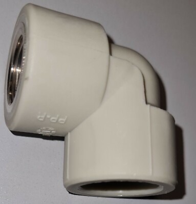 1 Set (2 St) x  PPR Winkel mit Innengewinde, Fitting, PP-R, 25mmx1/2''