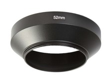 52mm Black Metal Wide Angle Screw in Lens Hood 52mm Thread - UK SELLER