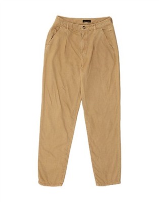 MASSIMO DUTTI Womens Tapered Chino Trousers EU 36 XS W27 L30 Brown Lyocell BS09