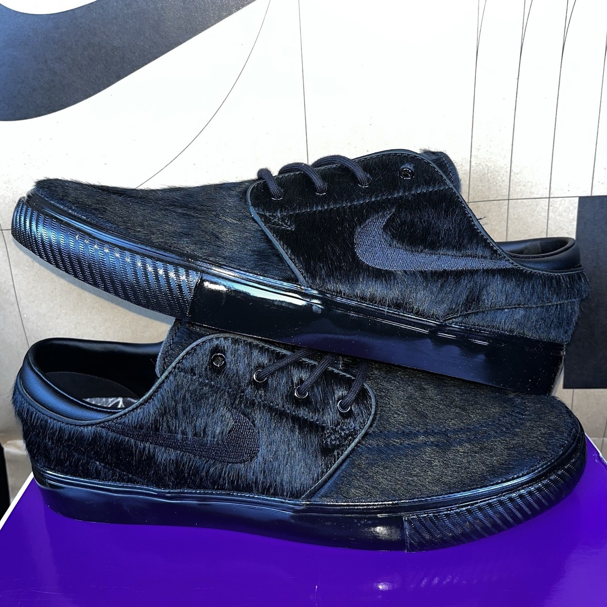 NEW Nike Zoom Stefan Janoski OG+ SE SB Black Pony Hair NBY HF3060 