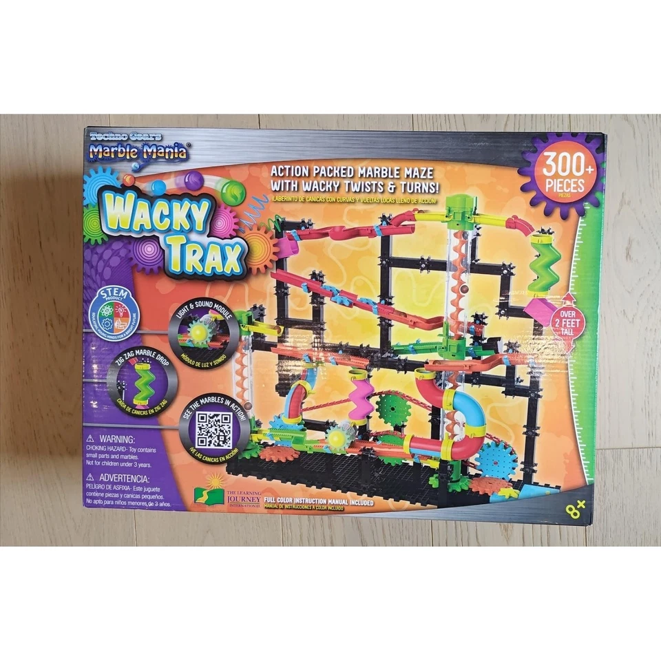 Techno Gears Marble Mania Wacky Trax Marble Maze 300+ Pieces STEM 2 Ft Tall NEW - Image 2 of 4