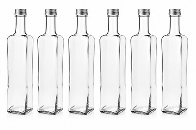 leere Glasflaschen Maraska 500ml Weiß Flaschen Schraubverschluss Saftflaschen