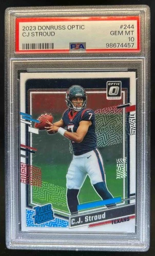 2023 Donruss Optic C.J. Stroud Rated Rookie #244 Texans PSA 10