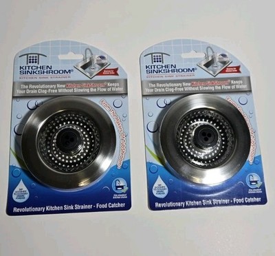 Lot of 2 Kitchen SinkShroom Revolutionary Strainer w/ Anti-Clog Tech TubShroom!