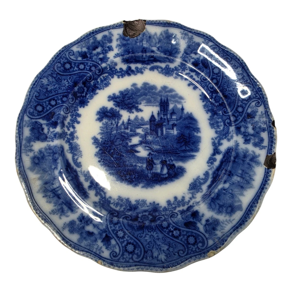 Burgess Leigh Flow Blue In Burleigh (Burgess & Leigh) China for