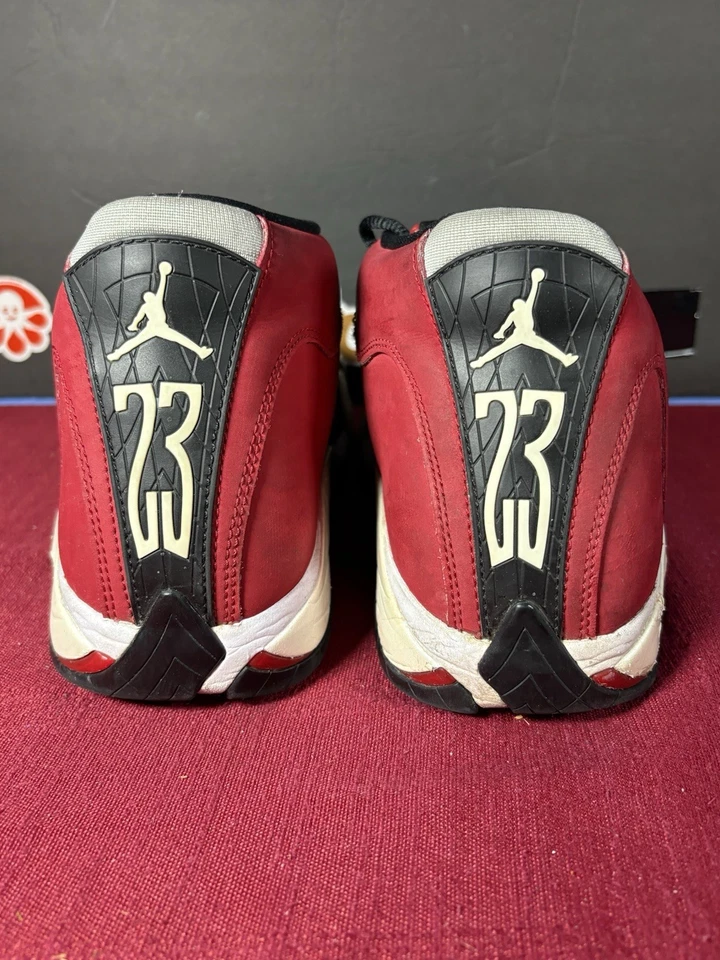 Air Jordan 14 Retro Gimnasio Rojo Toro Talla 10 Sin Caja Rasguños Arañazos Foto 3 de 4