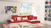 Designer Wohnlandschaft Eckcouch Neu Couch Sofa Polster Ledersofa + Usb Garnitur