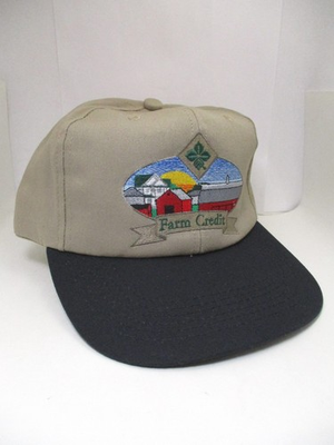 #ad K PRODUCTS Snap Back Farm Credit Mid America Cap Hat Farming Vintage America $13.45