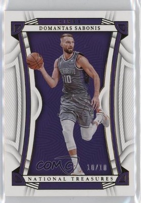 2022-23 Panini National Treasures Gold 10/10 Domantas Sabonis #24 0c3