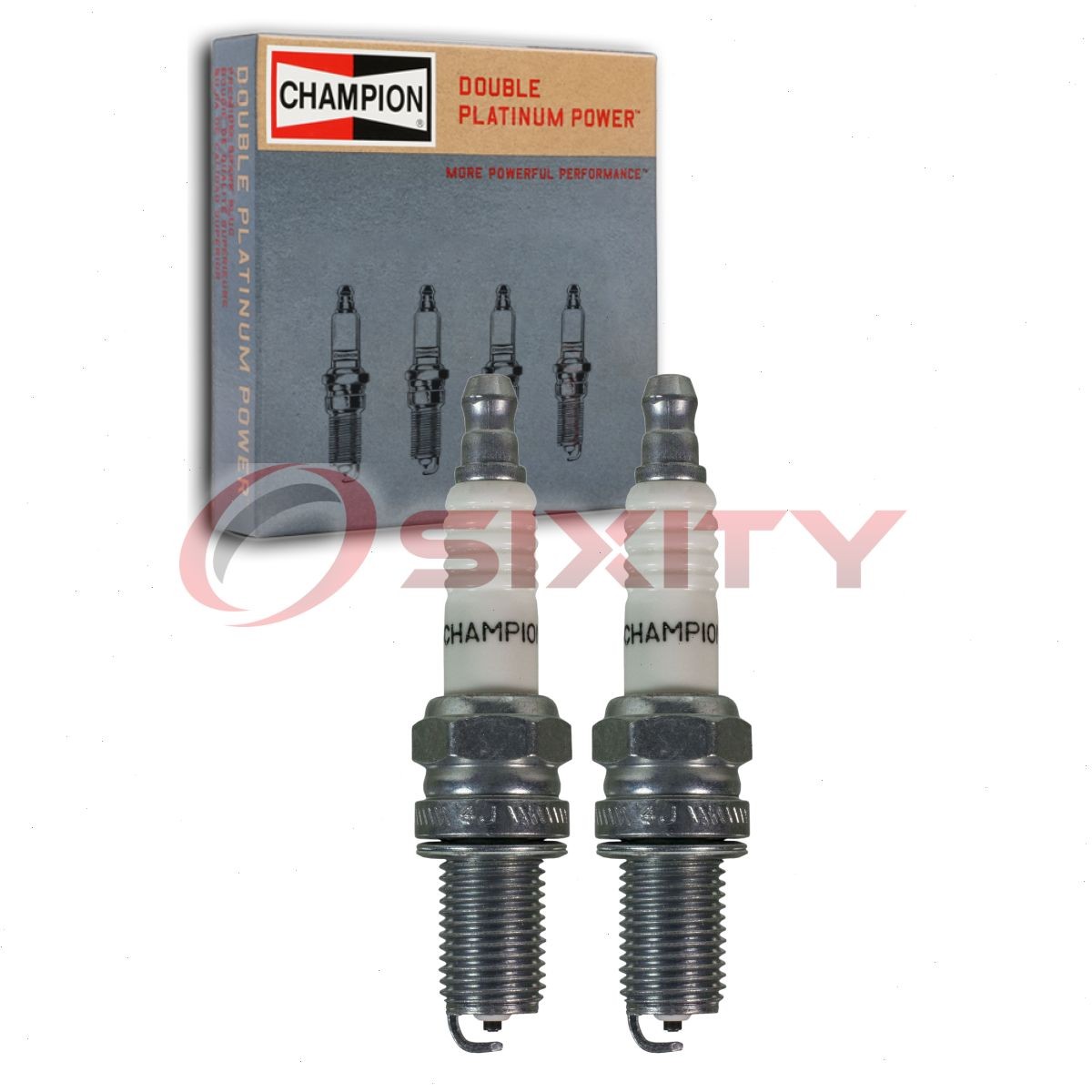 2 pc Champion Double Platinum 7972 Spark Plugs for RA8PHP IJR7A9 6R12PP fs