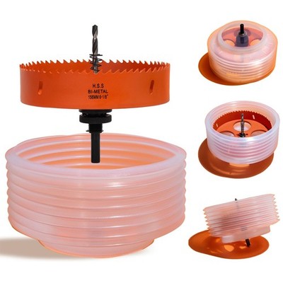6-1/8 Inch Bi-Metal Hole Saw Dust Bowl Catcher 6 Inch Recessed Lighting Wood Dry