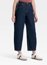 Women's High-Rise Easy Barrel Ankle Jeans - Universal Thread Dar Wash Size 14