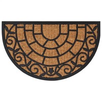 FußMatte Halbrund 45X75 Cm Gummi Mit Kokosfaser FüR Eingang Und Diele