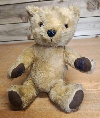 Chad Valley Vintage Teddybär sitzend betend 60er 70er Jahre ? Vintage Retro Spielzeug 