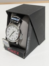 New In Box - Timex T2H281 Easy Reader 35mm Black Leather Strap Indiglo