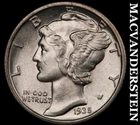 1935 Mercury Dime- Full Split Bands Choice Gem Brilliant Unc++++ Luster #i2418