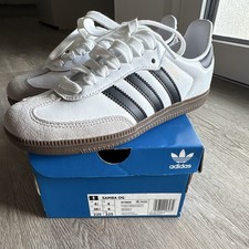 adidas Samba OG Sneaker Weiß/Schwarz Leder Gummisohle Low Top Schnürung